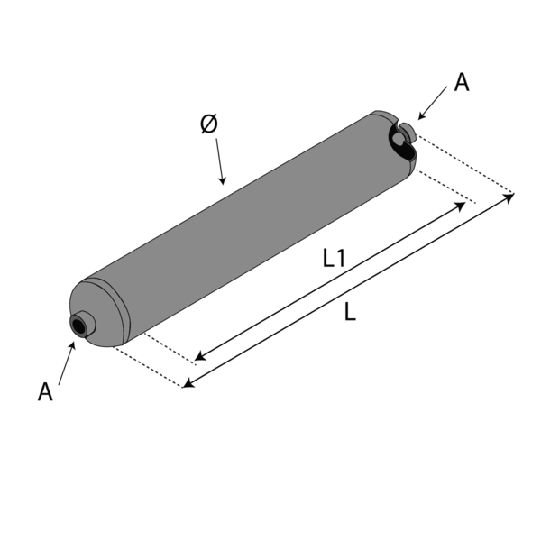 Réservoir d'air comprimé de 5,6L, diamètre 101,6 mm, pour Mercedes Powerliner - Porteur tracteur