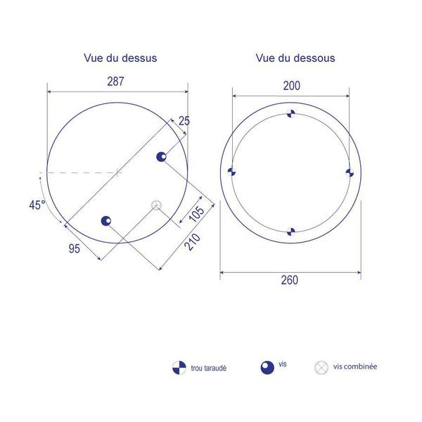Coussin d'air type 2918V-1T19E1V, piston acier, pour essieu SAF