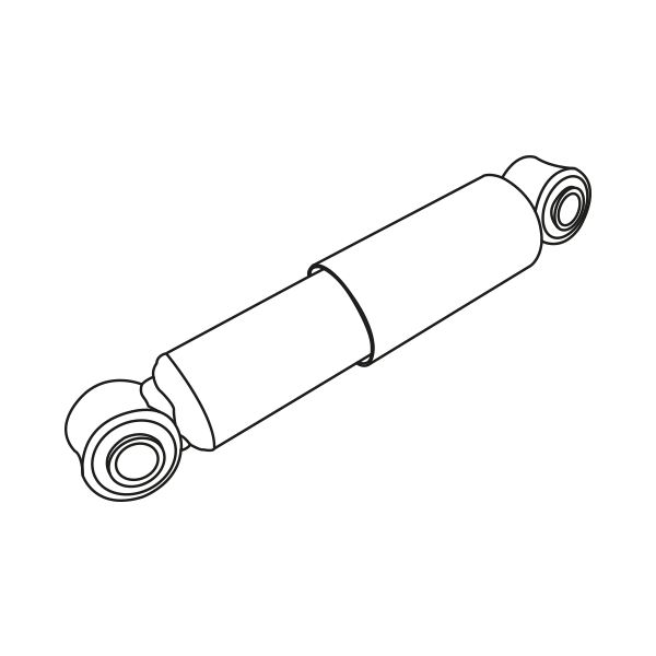 Amortisseur, type oeil/oeil, pour BPW, SCHMITZ, SAF