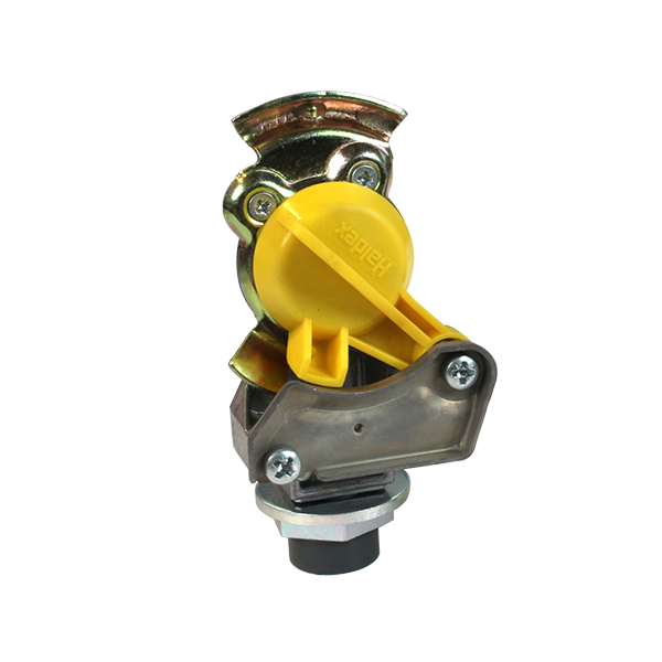 Tête d'accouplement jaune Protect-O avec filtre pour remorque
