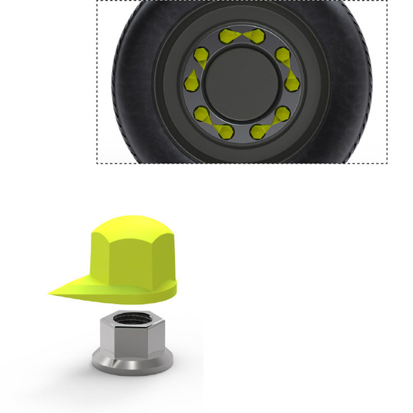 Dustite pour roue sans enjoliveur, 30mm, indicateur de desserrage