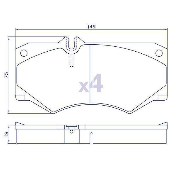 4 Plaquettes de frein pour MERCEDES
