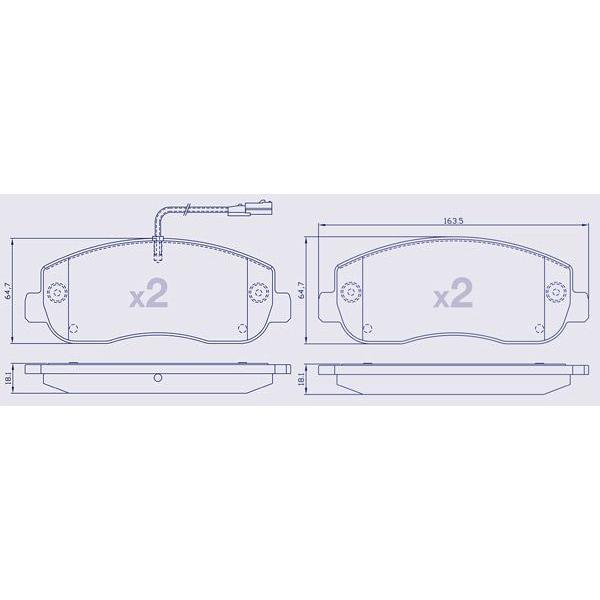 4 Plaquettes de frein avant avec TU pour NISSAN / OPEL / RENAULT