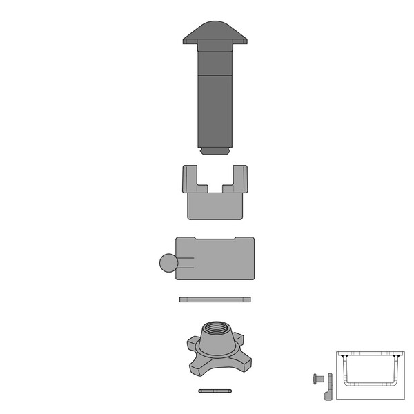 Verrou de fixation twist-lock - R401VAK