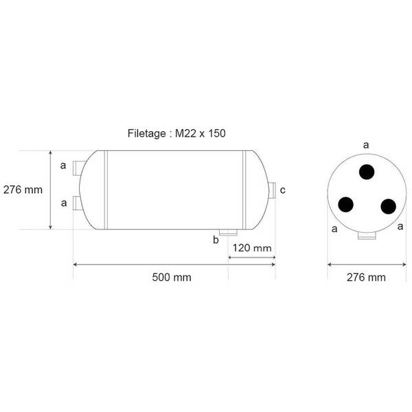 Réservoir 25L pour Volvo FH