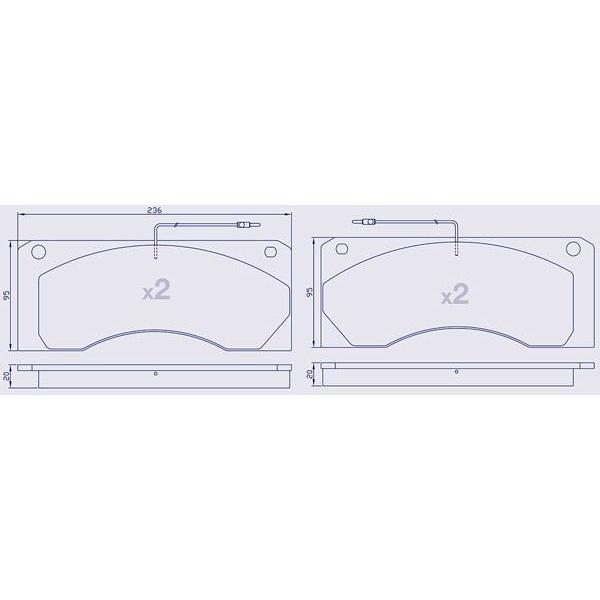 4 Plaquettes de frein avant pour RENAULT,  remorques, bus, autocars - WVA29044