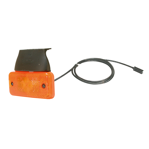 Feu de position latéral AJBA orange avec catadioptre intégré pour remorque