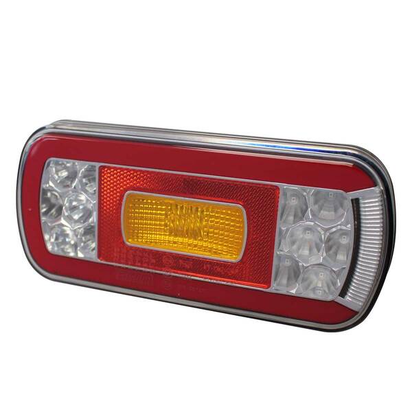 Feu arrière LED - 6 Fonctions 12-36V avec antibrouillard, câble 1m