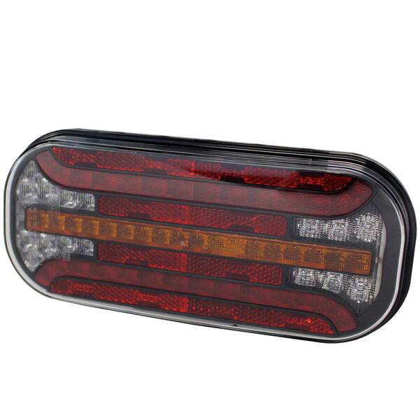 Feu arrière LED - 6 Fonctions 12/36V avec feu de recul, câble 1,5m