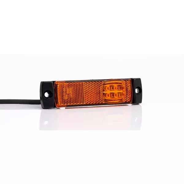 10x Feux de Gabarit Oval Neon Led Orange Support Noir E9 Camper