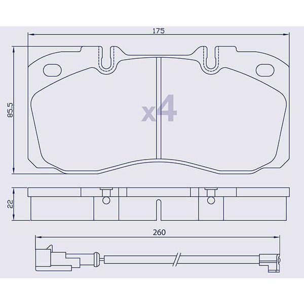 4 Plaquettes de frein pour IVECO EuroCargo,EuroCargo (Tector)