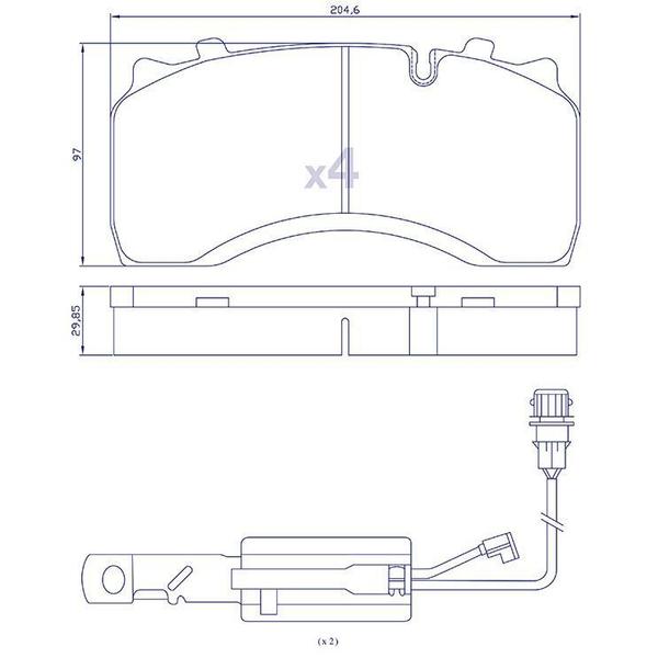 4 Plaquettes de frein pour RENAULT Midlum