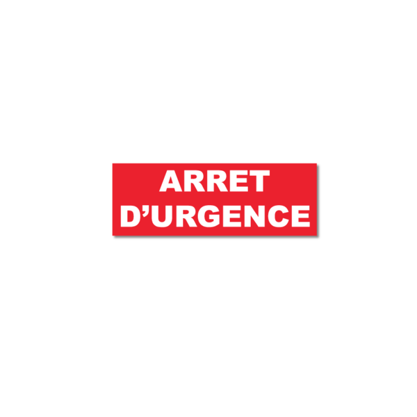 Adhésif "arrêt d'urgence" 60x25mm