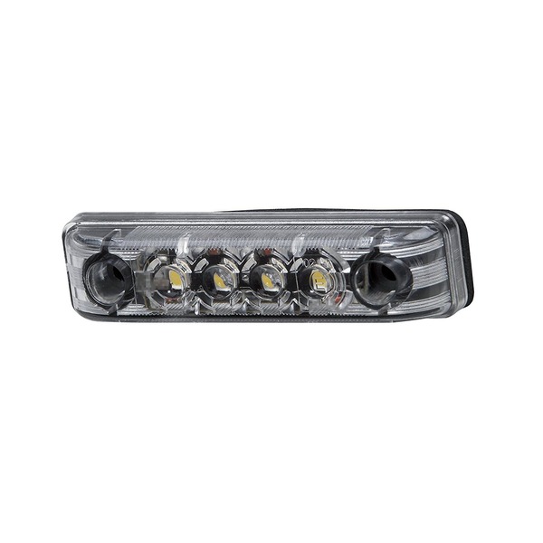 Feu LED haut de caisse LED, 12V entraxe 45mm - cristal / avant, SLIM avec connecteur amovible