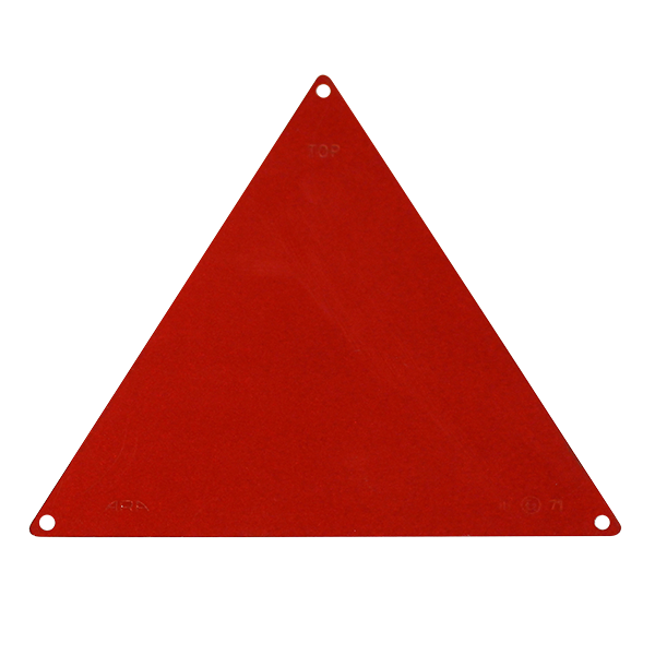 Catadioptre triangulaire rouge alu pour remorque PL