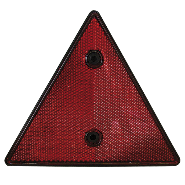Plaque triangulaire 3x3 cintrée rouge métal (lot de 5)