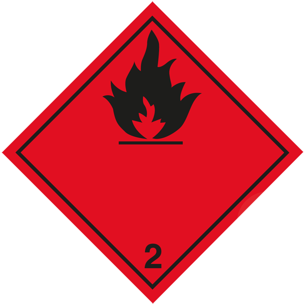 Alu GAZ  INFLAMMABLE ET NON TOXIQUE 2.1 flamme noire