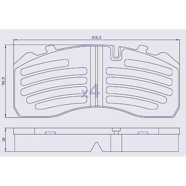 4 Plaquettes de frein pour DAF/IVECO/MAN/MERCEDES - WVA 29095