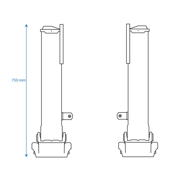 Jeu de béquilles MODUL B, sans patin, pour semi-remorque PL - B0401-000000