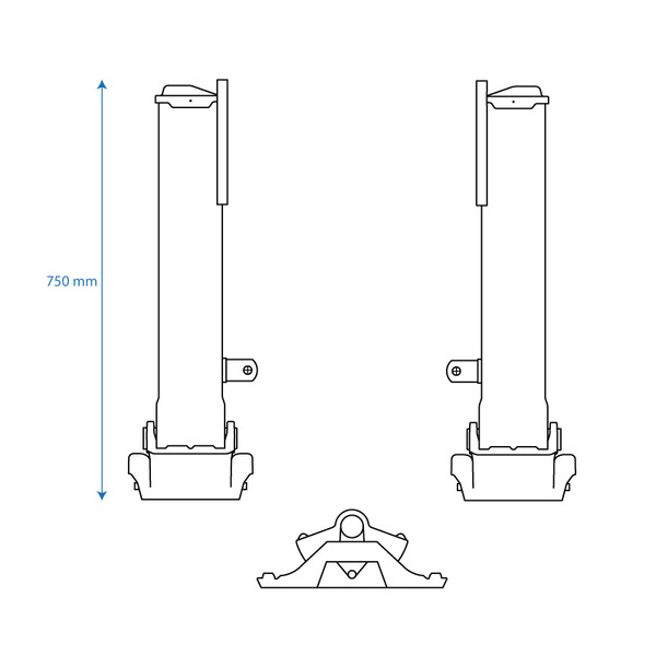 Jeu de béquilles MODUL B, patin S, pour semi-remorque PL - B0402-010000