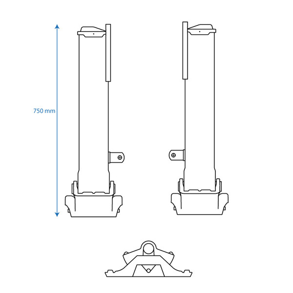 Jeu de béquilles MODUL B, patin S, pour semi-remorque PL - B0401-010000