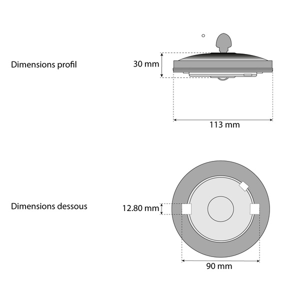 Bouchon de réservoir en métal, diamètre int. 55 mm