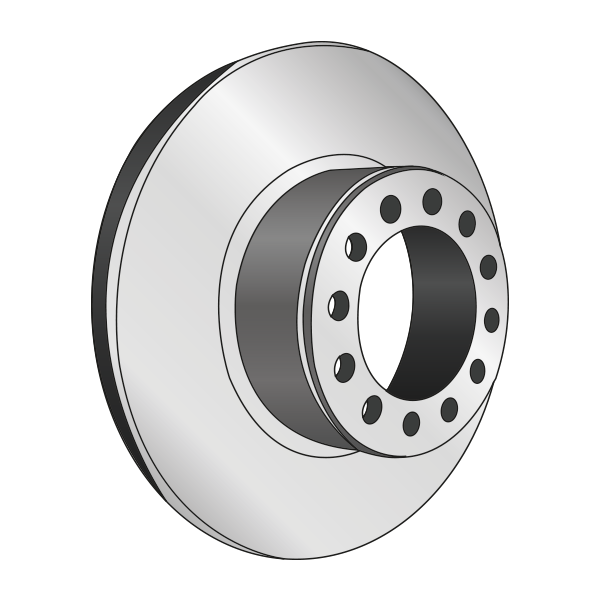 Disque de frein pour BPW, diamètre 430 mm - Ref 0308835057