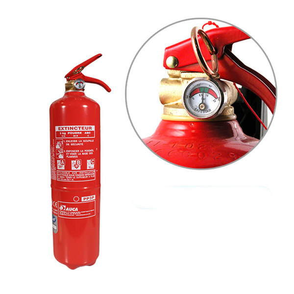 Extincteur 3 Kg avec manomètre poudre ABC