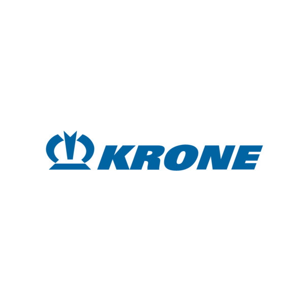 Krone lettrage 3D bleu plat - logo krone marquage camion
