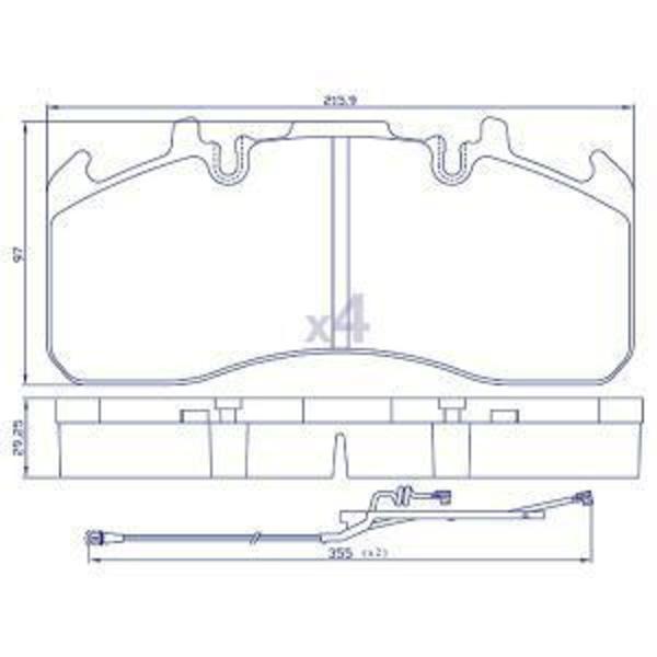 4 Plaquettes de frein pour RENAULT / VOLVO - 20568712 - Ref : MDP5102