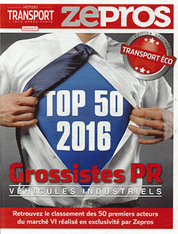 Couverture du magazine Zepros, TOP 50 Grossiste PR Véhicules Industriels, Hors-Série 2016