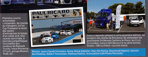 Au milieu des gros camions poids-lourds de vitesse, la voiture TODD de la Fun Cup du Transport s'est élancée sur le légendaire circuit Paul Ricard