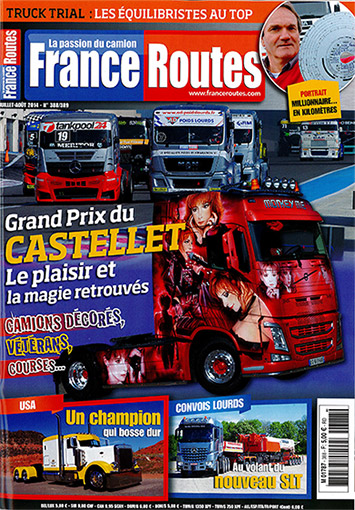 Le magazine France Route, la passion du camion , pour tous les routiers, chauffeurs, transporteurs o u passionés de poids-lourds