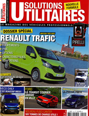 Couverture "Solutions utilitaires, le magazine des véhicules professionnels", juillet-août 2014