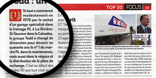 Magazine Zepros - Novembre 2014 - Article 1 sur le groupe TODD