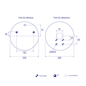 Coussin d'air T30 complet, piston composite pour essieu BPW - Ref : 0542943200