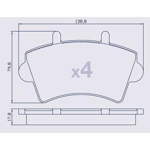 4 Plaquettes de frein avant pour NISSAN / OPEL / RENAULT - 7701207339