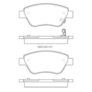4 plaquettes de frein avant pour FIAT Fiorino, Qubo, Doblo et OPEL Adam, Corsa