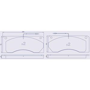 4 Plaquettes de frein avant pour RENAULT,  remorques, bus, autocars - WVA29044