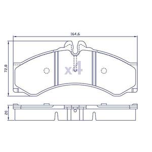 4 Plaquettes de frein pour MERCEDES/VOLKSWAGEN
