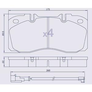 4 Plaquettes de frein pour IVECO EuroCargo,EuroCargo (Tector)