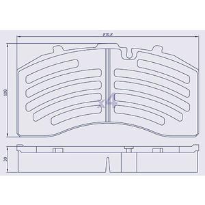 4 Plaquettes de frein arrière pour REMORQUE, BPW, KNORR - SB4309T