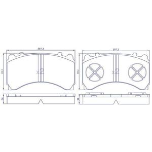 4 Plaquettes de frein arrières pour MERCEDES ACTROS (MP4)