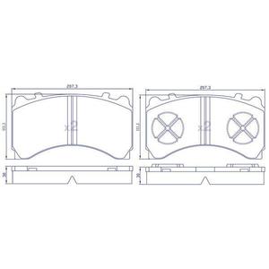 4 Plaquettes de frein arrières pour MERCEDES ACTROS (MP4)