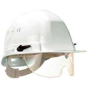 Casque de sécurité à lunettes intégrées