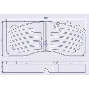 4 Plaquettes de frein D370 pour DAF/IVECO/MAN/MERCEDES - WVA 29095