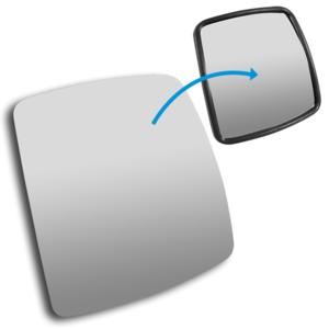 Glace pour rétroviseur grand angle R.300 pour MAN