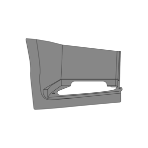 Marchepied inférieur droit gris pour VOLVO FH4