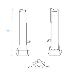 Jeu de béquilles MODUL B, patin S, pour semi-remorque PL - B0501-010000