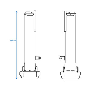 Jeu de béquilles MODUL B, sans patin, pour semi-remorque PL - B0501-000000